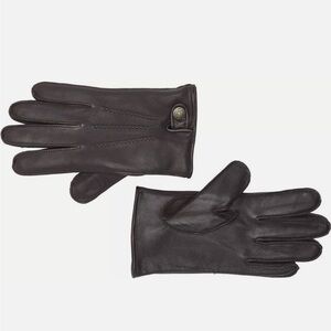 Ugg snap smart glove - brown - large